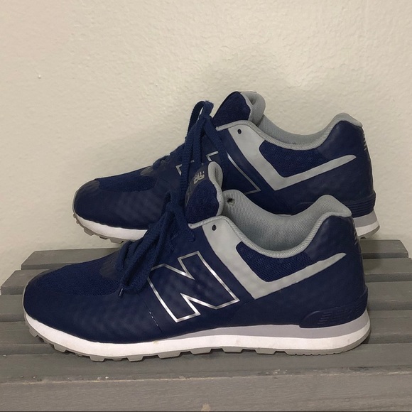 New Balance 574 Breathe KL574KHG Dark Blue/White - Picture 2 of 10